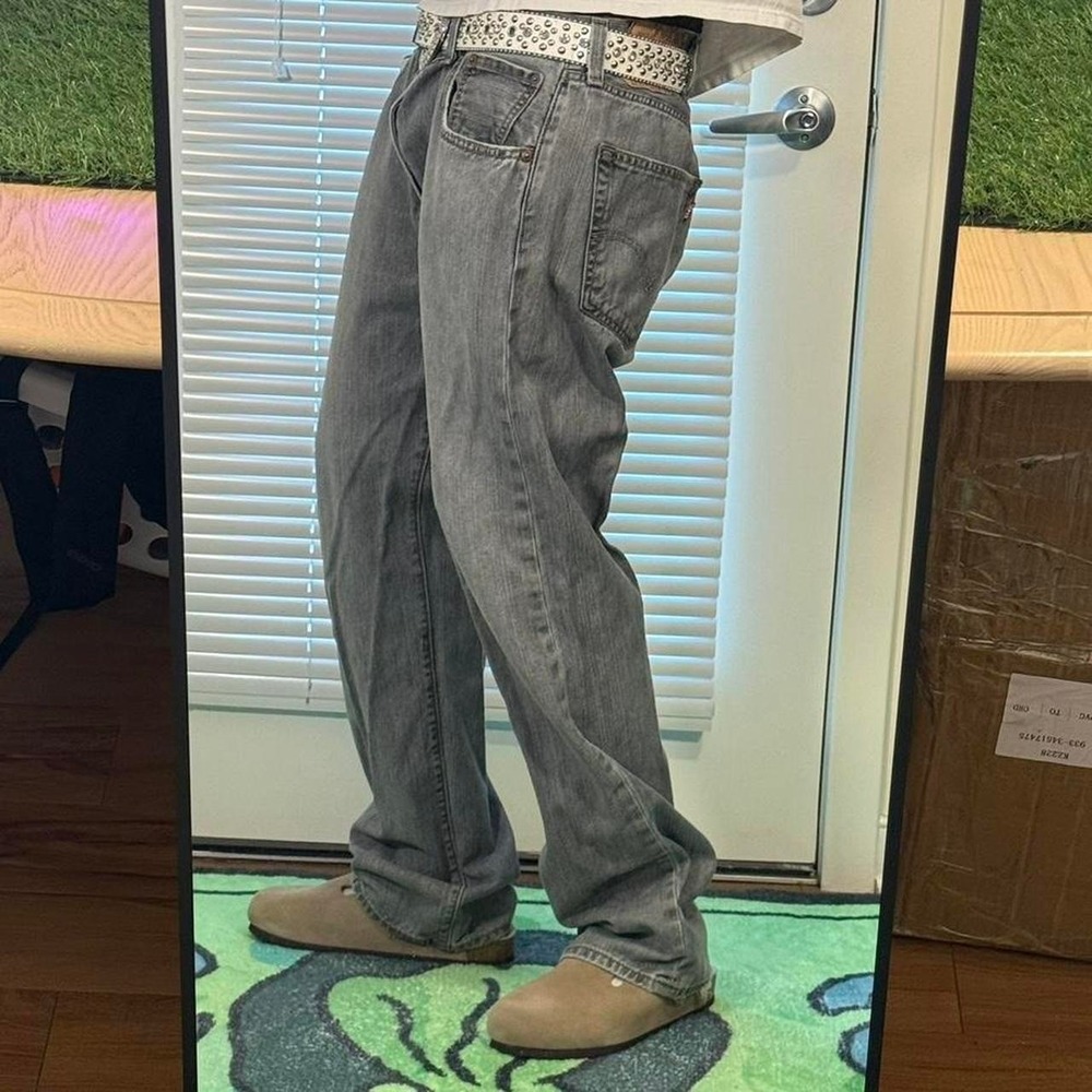 Levi's 501 original fit grey jeans 38x32